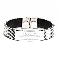 Badass Mom I Will Love and Support You Always Stainless Steel Bracelet, Mother's Day, Father's Day, for Mom, Funny Gifts, Valentines, Birthday Gifts for Mom