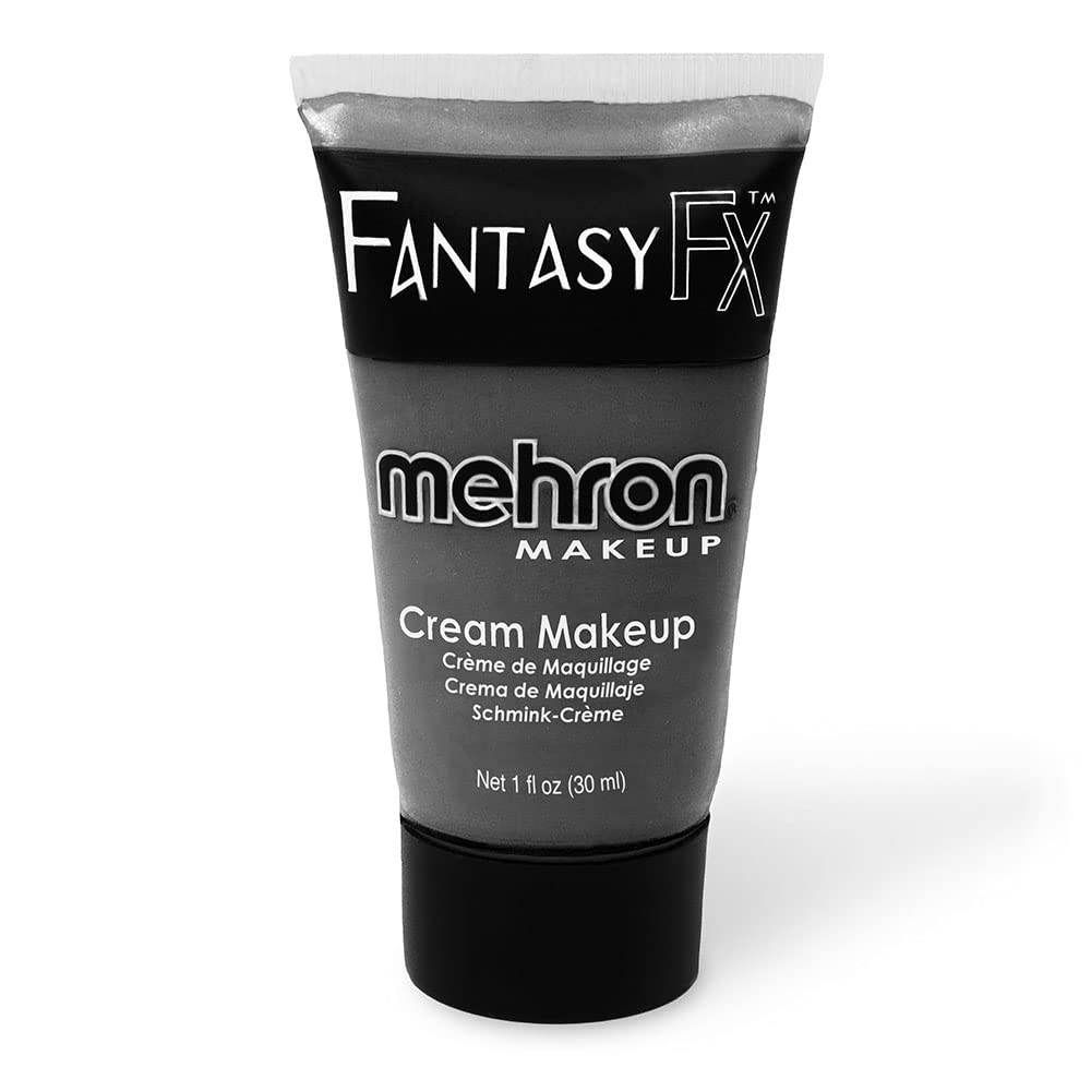 Mehron Makeup Fantasy FX Cream Makeup | Water Based Halloween Makeup | Monster Grey Face Paint & Body Paint For Adults 1 fl oz (30ml) (MONSTER GREY)