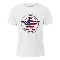 Graphic Tshirts Shirts for Men Short Sleeve Summer Breathable Lightweight Comfortable Independence Day