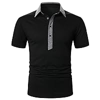 Striped Golf Shirts for Men, Lightweight Workout Tees Slim Fit Short Sleeve T-Shirts Casual Stylish Quick Dry Tee Top