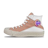 Popular Graffiti (12),Light red15 Custom high top lace up Non Slip Shock Absorbing Sneakers Sneakers with Fashionable Patterns