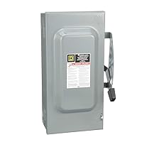 Square D - D323N General Duty Safety Switch, Fusible, 100-Amp, 240V, 3-Pole, Indoor, W/Neutral