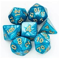 7 Piece Multiple dice Set for Table top Games, DND (Turquoise)