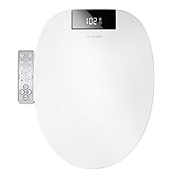 Bidet Toilet Seat,Electronic Heated Smart Toilet Seat with Unlimited Heated Water,Side Control Panel,and Adjustable Warm Air Dryer,Self-Cleaning Stainless Steel Nozzle,Fits Elongated Toilets