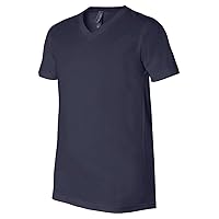 Bella Canvas Men's Comfortable V-Neck Soft Fitted Jersey T-Shirt Navy