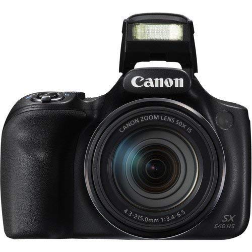 Canon PowerShot SX540 Digital Camera w/ 50x Optical Zoom - Wi-Fi & NFC Enabled (Black), 1-1067C001