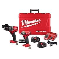 Milwaukee 3699-22 18V Surge Impact and Hammer Drill Combo Kit w/ 2 5Ah Batteries
