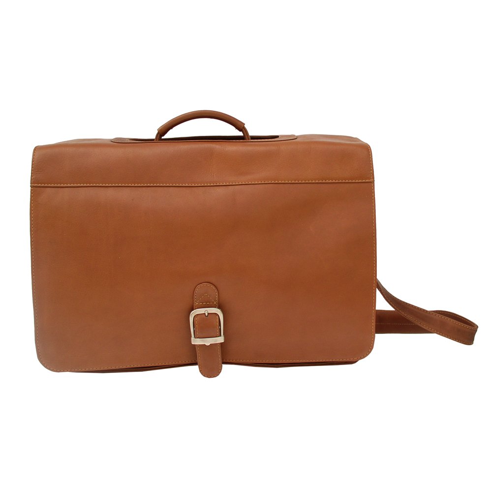 Piel Leather Executive Briefcase, Saddle, One Size
