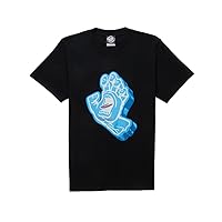 SANTA CRUZ Screaming Foam Hand Front S/S Midweight T-Shirt Black Sm Youth