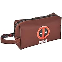 Marvel Deadpool Cosmetic Case, Synthetic, Zipper, One Size, Unisex, Not Water Resistant, Travel