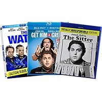 Jonah Hill Movies - 3 Pack - The Sitter/ The Watch/ Get Him to the Greek UNRATED & Theatrical versions (Blu ray + DVD + Digital Copy)