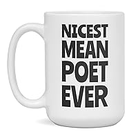 Funny Poet mug, Poet graduation, appreciation, promotion, 15-Ounce White