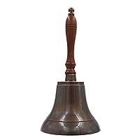 Large & Heavy Solid Brass Loud Hand Call Bell for Weddings, Christmas, School 11