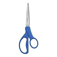 Westcott 8” All Purpose Preferred Line Straight Scissor, 2-Pack, Blue, 15452
