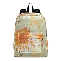 ALAZA Yellow Sunflower Butterfly Bright Backpack Classic Travel Daypack Casual College School Bags for women men Girls Boys Teens