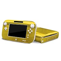 Brushed Gold Metal - Air Release Vinyl Decal Faceplate Mod Skin Kit for Nintendo Wii U Console by System Skins