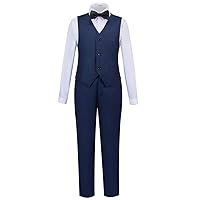 Boys Formal Suits Set Outfit with Dress Shirt and Bowtie