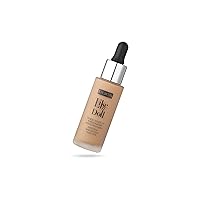 Milano Like A Doll Perfecting Make-Up Fluid Nude Look Foundation - Light Texture - Natural, Radiant Results - Nude Skin Effect - For All Skin Types - Blends Perfectly - Natural Beige - 1.01 Oz