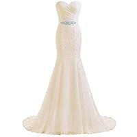 Likedpage Women's Lace Mermaid Bridal Wedding Dresses