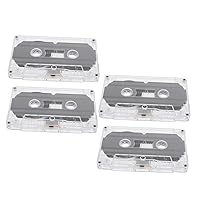 Gadpiparty 4pcs Plastic High Transparency Audio Tape Cassette 30-Minute Blank Cassette Tape Tape Blank Empty Box recordable Audio Tapes Outer Box Blank Cassette Tapes