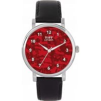 Ladies Traditional Red Camouflage Watch