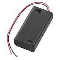 OHM Electric Battery Case for 2 x AA Batteries, Includes On/Off Switch, Cover Included, Series 3 V, Battery Box for Crafts, KIT-UM3X2 SK 06-4947 OHM
