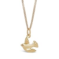 Lily Blanche Women Necklace 18ct Gold Plated Sterling Silver Bird Pendant Designed in Britain