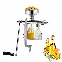 Commercial Household Manual Oil Press Machine, Stainless Steel Nut Oil Extractor, Hand Press Oil Squeezer Machine, Oil Extraction Machine,401mL~600mL at One Time