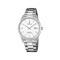 Festina F20511/2 Men's Analogue Quartz Watch with Stainless Steel Strap, silver, Bracelet