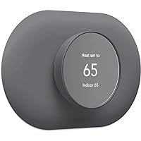 Wall Plate Cover Plus Compatible with Google Nest Thermostat 2020 [Charcoal] - Durable Polycarbonate Material, Easy Installation, Complementary Design