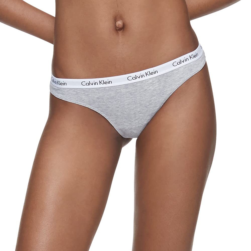 Calvin Klein Women's Carousel Logo Cotton Stretch Thong Panties, Multipack