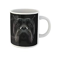 Coffee Mug Creative Cane Corso Dog Animal Low Poly Triangle Beast 11 Oz Ceramic Tea Cup Mugs Best Gift Or Souvenir For Family Friends Coworkers