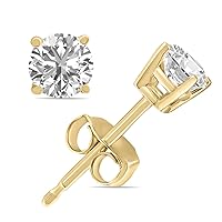 1/4-2 Carat TW Solitaire Lab Grown Diamond Earrings (F-G Color, VS1-VS2 Clarity) Available in 14K White and Yellow Gold
