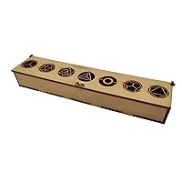 Seven Chakra Crystal Set Box, Reiki Kit Gift 7x1.5 Geometry Scared Box Only (No Crystal Set)