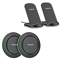 Yootech [4 Pack] Wireless Charger Bundle with Pad & Stand