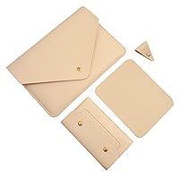 Laptop Sleeve 14 Inch Compatible with MacBook Pro 14,Old MacBook Air 13 2010-2017, Old MacBook Pro 13 2012-2015, Surface Laptop 13.5 with Small Pouch, Mouse Pad and Cord Organizer,Color Beige