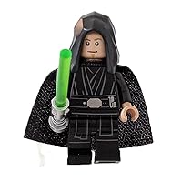 Luke Skywalker Jedi Master (Black Hand), Hood, Cape and Lightsaber - Lego Star Wars Minifigure