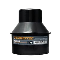 POWERTEC 70136 4 Inch Hose to 2-1/2 Inch Hose Cone Reducer, Dust Collection Fittings for Dust Collection Hose, Dryer Vent Hose & Shop Vacuum Hose Connection, 1 Pack