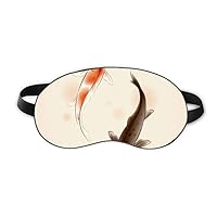 Traditional Chinese Japanese Lucky Fish Sleep Eye Shield Soft Night Blindfold Shade Cover