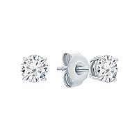 0.20ct real diamond studs Earring, 14K White Gold Studs, Natural Round diamond earring, gold dainty studs, Push Back Stud Earrings (J-K Color, I1-I2 Clarity)