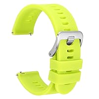 WOCCI Arched Stripes Silicone Watch Bands, Quick Release Replacement Straps, Band Width 18mm 20mm 22mm