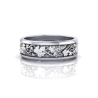 Sterling Silver 925 Grapevine Band | Band For Women & Girls | Beautiful Design Ring The Everyday Accessory.