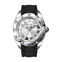 Invicta Men's 33653 Venom Quartz 3 Hand Silver, White Dial Watch