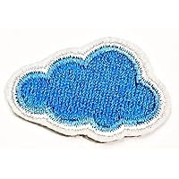 Kleenplus Mini Pretty Cute Clouds Cartoon Children Kids Blue Patch Embroidered Iron On Badge Sew On Patch Clothes Embroidery Applique Sticker Fabric Sewing Decorative Repair