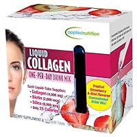 30 TUBOS Colageno Liquido Hidrolizado Con Vitamina A y C - Colageno Natural para La Cara Y Piel - Tienen El Mismo Efecto Como Ampolletas De Colageno - 30 Tubos De Liquido