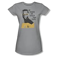 Star Trek - St: Next Gen/Cooler Shades Juniors T-Shirt in Silver
