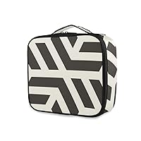 ALAZA Travel Makeup Case, Chevron Modern Geometric Striped Cosmetic toiletry Travel bag for Women Girls