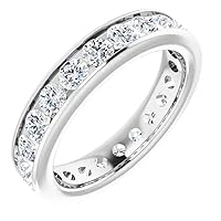 Love Band 3.5 MM Moissanite Matching Comfort Fit Band Colorless Moissanite Engagement Ring Wedding Band Silver Solitaire Vintage Antique Anniversary Diamond Moissanite Ring Promise Gift