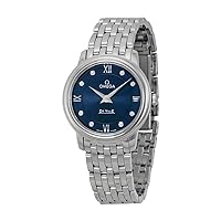 Omega DeVille Prestige Blue Diamond Dial Ladies Watch 42410276053001