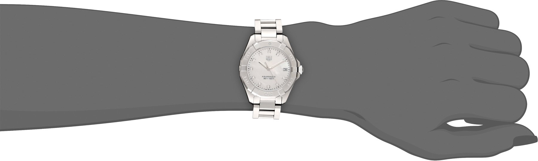 TAG Heuer Women's WAY1313.BA0915 Aquaracer Diamond-Accented Stainless Steel Watch